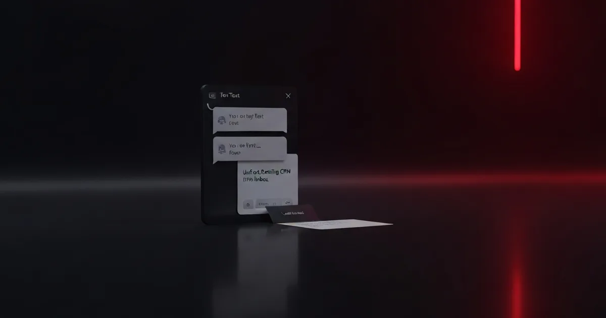 A single threaded text conversation flowing into a lead card on a shop pipeline board, illustrating a unified detailing CRM inbox.